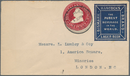 Neuseeland - Ganzsachen: 1901, Stationery Envelope QV 1d. Carmine With Curved Flap And "Hancocks Lag - Postwaardestukken