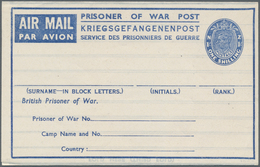 Neuseeland - Kriegsgefangenenpost: 1944, Prisoner Of War Post Aerogramme KGVI 1s In PALE BLUE With T - Sonstige & Ohne Zuordnung