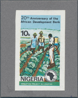 Nigeria: 1984. Imperforated Proof In Final Design On Presentation Card For 10k African Development B - Nigeria (...-1960)