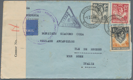 Nord-Rhodesien: 1940. Air Mail Envelope Addressed To Rhodes, Greece Bearing Northern Rhodesia SG 29, - Northern Rhodesia (...-1963)