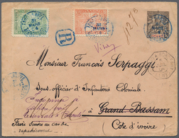 Nossi-Be: 1904. Registered Nossi-Be Postal Stationery Envelope 25c Black Upgraded With Madagascar Yv - Other & Unclassified