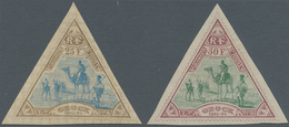 Obock: 1894, 25 Fr. Palebrown/blue And 50 Fr. Lilac Red/green, Both Mint LH, VF, Signed Brun (Yvert - Andere & Zonder Classificatie