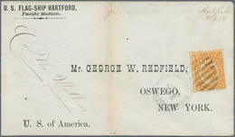 Panama: 1885, 10 C. Orange Tied Duplex "PANAMA AGENCIA POSTAL NACIONAL 5 OCT 1885" To Cover To USA, - Panamá