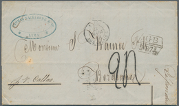 Peru: 1859, Entire Letter From LIMA, Dated Feb. 12th 1859, To Bordeaux In France, On The Frontside F - Perù