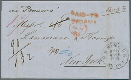 Peru: 1863, Entire Letter From AREQUIPA, Dated Nov. 4th 1863, Sent Via Transit Panama And England To - Peru