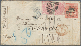 Peru: 1878, Postal Stationery Envelope 10c. Red Used From The British Post Office In CALLAO, Peru To - Peru