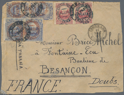 Peru: 1879-1884, Five Fronts Of Four Covers And A Postal Stationery Envelope From The Brice Michel C - Peru