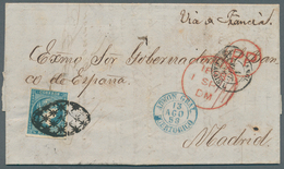 Puerto Rico: 1858. Envelope Written From Puerto Rico Dated '29th Juil 58' Addressed To Spain Bearing - Puerto Rico
