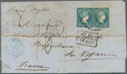 Puerto Rico: 1858. Envelope (vertical And Horizontal Fold, Not Affecting The Adhesives) To France Be - Puerto Rico