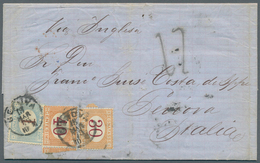 Puerto Rico: 1875. Stampless Envelope Written From Mayaguez Dated '14th Feb 1875' Addressed To Italy - Puerto Rico