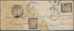 Reunion: 1894. Stampless Envelope (faults) Written From Bombay Addressed To Saint Denis, Reunion Can - Oblitérés