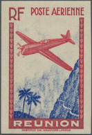 Reunion: 1938, Airmails 9.65fr. Carmine/ultramarine IMPERFORATE Without Value, Unmounted Mint. Maury - Used Stamps