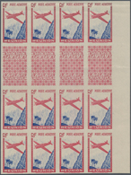 Reunion: 1938, Airmails 9.65fr. Carmine/ultramarine, Right Marginal Imperforate Gutter Block Of Twel - Used Stamps