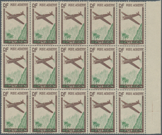 Reunion: 1938, Airmail Issue ‚airplane Over Mountains‘ (12.65fr.) Brown/green With MISSING DENOMINAT - Usados