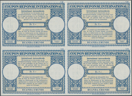 Ruanda-Urundi: 1960. International Reply Coupon Fr. 7.- (London Type) In An Unused Block Of 4. Issue - Other & Unclassified