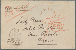 St. Kitts: 1864. Pre Stamp Envelope (backflap Part Missing) Addressed To France Cancelled 'St Kitts/ - St.Cristopher-Nevis & Anguilla (...-1980)