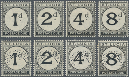 St. Lucia - Portomarken: 1933/1947, Postage Dues Complete Set Of Four And Additional The Set Perf. ' - St.Lucia (1979-...)