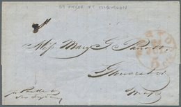 St. Pierre Und Miquelon: 1850. Stampless Envelope Written From St Pierre Dated 'July 7th 1850' Addre - Altri & Non Classificati