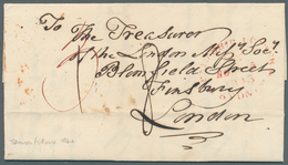 Samoa: 1843. Stampless Envelope Written From Upolu Dated 'Sept 23rd 1843' Addressed To London Routed - Samoa