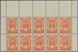 SCADTA - Ausgaben Für Kolumbien: 1923, SERVICIO POSTAL AEREO DE COLOMBIA 60c. Orange-red Block/10 Fr - Colombia