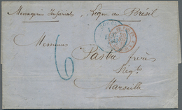 Senegal: 1860/1862, Lot Of Two Stampless Covers From GOREE: 1860 Complete Letter Dated 18.2. To Bord - Other & Unclassified