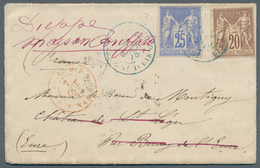 Senegal: 1878. Envelope Addressed To France Bearing French General Colonies Yvert 34, 20c Brown/lila - Other & Unclassified