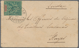 Senegal: 1897. Envelope (Tear) Addressed To The 'Regiment Tirailleurs Soudanais, Kayes, French Sudan - Autres & Non Classés