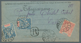 Senegal: 1903. Registered Telegram Written From Kati '10/2' Addressed To France Bearing Yvert 13, 15 - Other & Unclassified