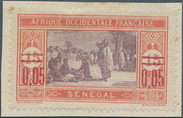 Senegal: 1922, Revaluation Overprints, 0.05 On 15c. Brownish-red/lilac, Essay Of Overprint In Red, S - Andere & Zonder Classificatie