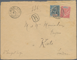 Senegambien Und Niger: 1907. Registered Envelope Addressed To Kati, Sudan Bearing SeneGambia Et Nige - Otros & Sin Clasificación