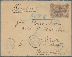 Seychellen: 1897, Stationery Envelope 30 C (upper Backflap Missing) Sent Registered From "SEYCHELLES - Seychelles (...-1976)