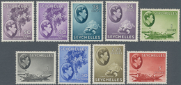 Seychellen: 1938/1949, KGVI Pictorial Definitives Complete Simplified Set Of 25 And Additional Three - Seychelles (...-1976)