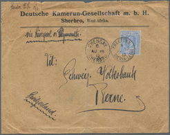 Sierra Leone: 1912, Originally Unstamped Letter From "SHENGAY-SHERBRO AU 16 12" With Sender's Imprin - Sierra Leona (1961-...)