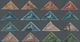 Kap Der Guten Hoffnung: 1853-64 Group Of 12 Triangles Including Four 1d., Six 4d., Four 6d. And Two - Capo Di Buona Speranza (1853-1904)