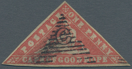 Kap Der Guten Hoffnung: 1861, "Woodblock " 1d Vermillion With "CGH" Obliterator, Repaired And Framli - Kap Der Guten Hoffnung (1853-1904)