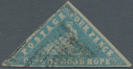 Kap Der Guten Hoffnung: 1861, Woodblock 4d. Pale Milky Blue, Fresh Colour, Full Margins, Repaired, F - Cap De Bonne Espérance (1853-1904)