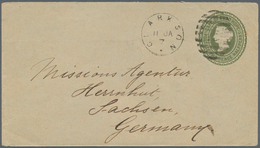 Kap Der Guten Hoffnung: 1893-1907, Two Postal Stationery Envelopes, One 2d. Olive Green On Grey Tied - Cape Of Good Hope (1853-1904)