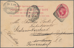 Kap Der Guten Hoffnung - Ganzsachen: 1900 (7.7.), Stat. Postcard QV In Oval 1d. Red With Picture On - Cape Of Good Hope (1853-1904)