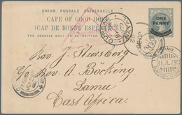 Kap Der Guten Hoffnung - Ganzsachen: 1902 Boer War Mail: Postal Stationery Card 1d. On 1½d., Written - Cape Of Good Hope (1853-1904)