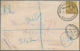 Südafrika: 1901. Registered Envelope Addressed To England Bearing Great Britain SG 202, 3d Purple/ye - Otros & Sin Clasificación