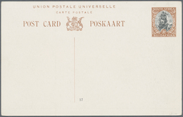 Südafrika - Ganzsachen: 1927, Six Pictorial Stat. Postcards Ship-type 1½d. Brown/black With Differen - Autres & Non Classés