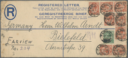 Südafrika - Ganzsachen: 1921/1924, Four Different Long-size REGISTERED LETTERS All Uprated And Comme - Otros & Sin Clasificación