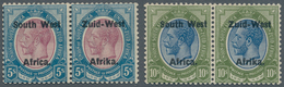 Südwestafrika: 1923, 31 Mar, 5s. Purple/blue And 10s. Blue/olive-green, Two Horizontal Pairs, Fresh - Zuidwest-Afrika (1923-1990)