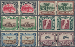 Südwestafrika: 1931, Pictorial Definitives Complete Set Of 14 Incl. Airmails In Se-tenant Horizontal - Zuidwest-Afrika (1923-1990)
