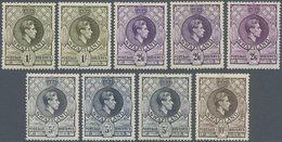 Swaziland: 1938/1954, KGVI Definitives Complete Set Of 11 And Additional Most Other Perforations/sha - Swaziland (...-1967)