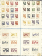 Tunesien: 1931, Postage Stamps: Country And People, 44 Colour Samples Of A Series Of Postage Stamps - Briefe U. Dokumente