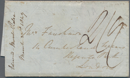 Uruguay: 1849, Stampless Envelope Sent From Montevideo (dated March 22) With H.M.S. Daphne To London - Uruguay