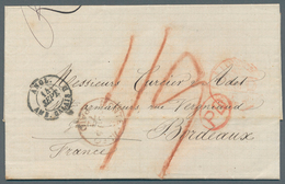 Uruguay: 1872. Stampless Envelope Written From Montevideo Dated '11th Aug 1872' Addressed To France - Uruguay