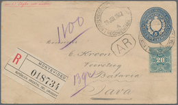 Uruguay: 1902. Uruguay Registered And Advice Of Receipt Postal Stationery Envelope 5 Cents Blue Upgr - Uruguay