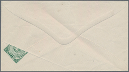 Uruguay - Ganzsachen: 1881, Stationery Envelope 5 C. Numeral Variety Half Value Stamp On Reverse. In - Uruguay